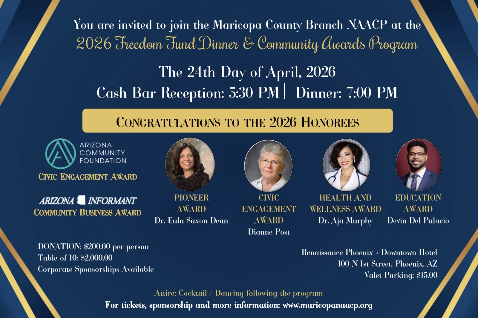 Maricopa County Branch NAACP for the 2026 Freedom Fund Dinner & Community Awards