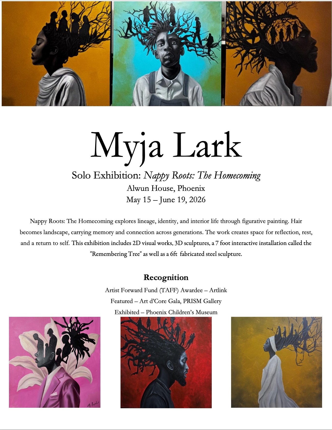 Myja Lark Solo Exhibition Nappy Roots May 15th – June 19th