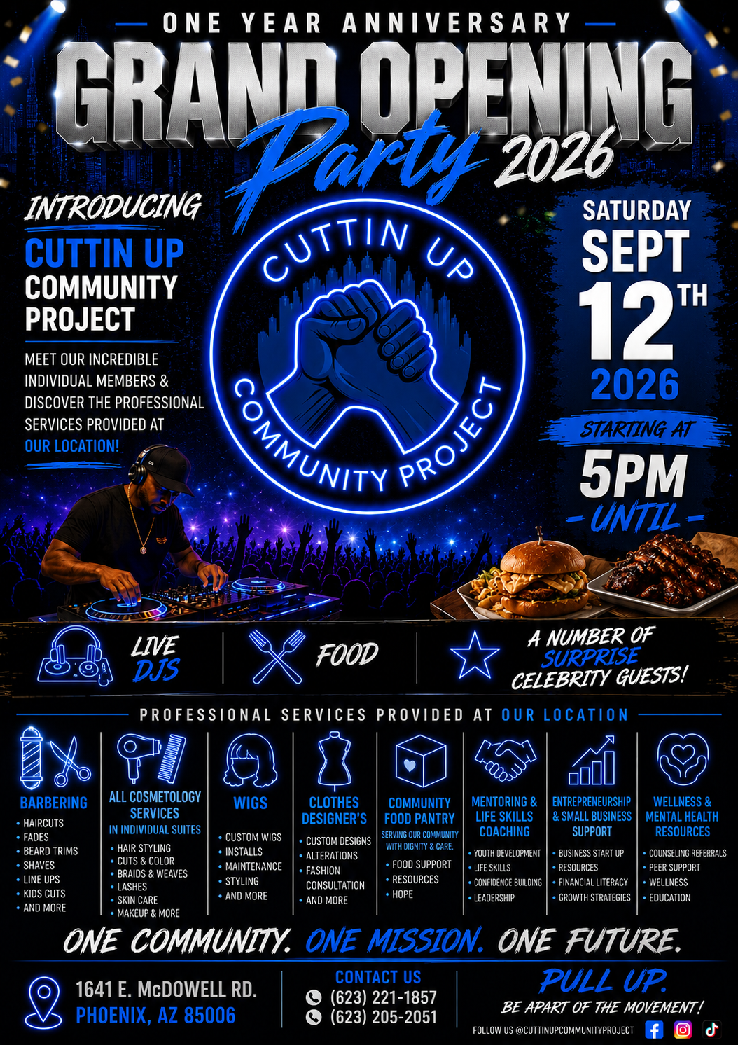 Cuttin Up Community Project on September 12 at 5 p.m.